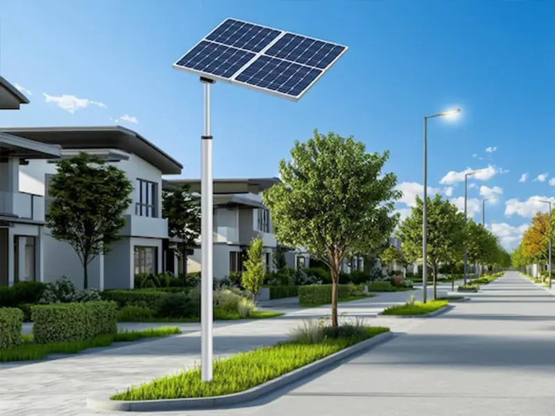 Éclairage solaire communautaire haut de gamme